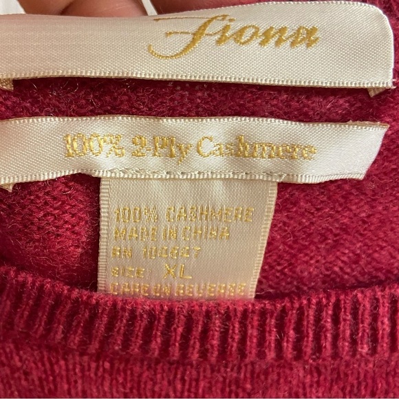 Fiona sweater 2 ply cashmere pink crewneck pullover Medium‎ - Picture 6 of 7